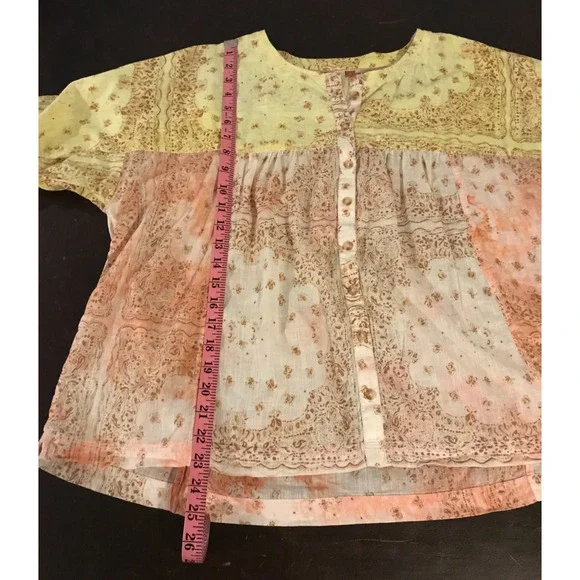 Anthropologie Pilcro The Tavi Women's Batik Print Blouse - Size Medium - Picture 8 of 12